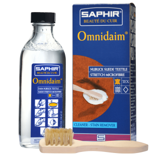 SAPHIR BDC Nubuck Suede Cleaner Omnidaim 100ml + BRUSH - Płyn do czyszczenia zamszu i nubuku oraz tekstyliów + szczoteczka