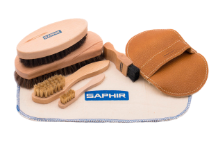 SAPHIR BDC Set Smooth Brushes Big - Duży zestaw szczotek do obuwia