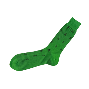 VICCEL / CELCHUK Socks Skull Pistacio Green / Black - Luksusowe skarpetki dwukolorowe