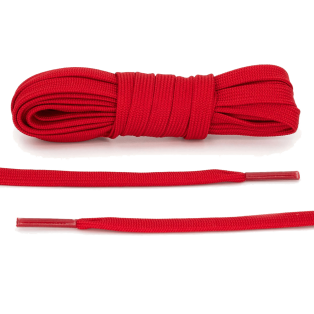 LACE LAB DUNK Replacement Laces 8mm Red / Czerwone płaskie sznurówki do Sneakersów