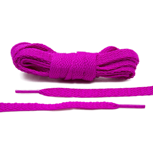 LACE LAB Flat Shoe Laces 8mm Paradise Purple - Purpurowe płaskie sznurówki do butów