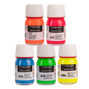 TARRAGO SNEAKERS Paint Fluor Colors 25ml - Farby akrylowe UV do customizacji Sneakersów i odzieży