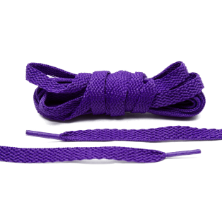 LACE LAB Flat Shoe Laces 8mm Purple - Purpurowe płaskie sznurówki do butów