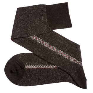 VICCEL / CELCHUK Knee Socks Merino Wool Black - Wełniane luksusowe podkolanówki męskie