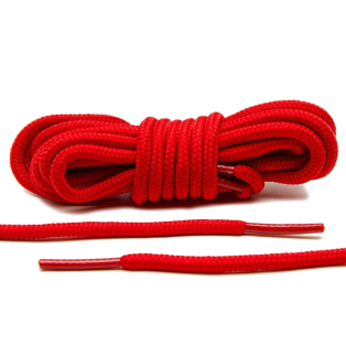 LACE LAB XI Rope Laces 6mm Red - Okrągłe czerwone sznurowadła do obuwia