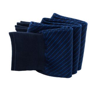 PATINE Socks Diagonal Navy Blue / Royal Blue - Luksusowe skarpety męskie