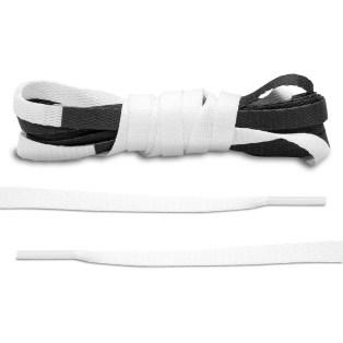 LACE LAB JORDAN 1 Laces 8mm White / Black - Dwukolorowe sznurowadła do Sneakersów